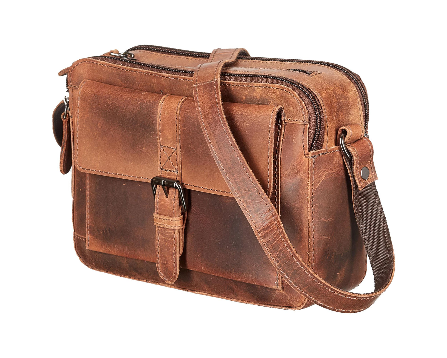 Einzelstück Umhängetasche Alex - Brown