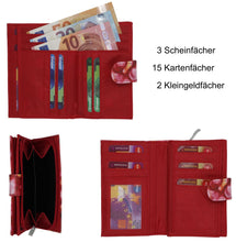 Laden Sie das Bild in die Galerie, Portmonee Helene Liquid Rot
