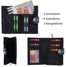 Laden Sie das Bild in die Galerie, Portmonee Helene Flower Schwarz
