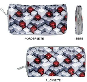 Portmonee Nika Cube Grau