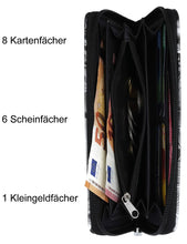Laden Sie das Bild in die Galerie, Portmonee Nika Butterfly Schwarz
