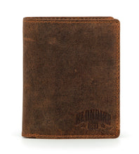 Laden Sie das Bild in die Galerie, Klondike 1896 Evan Hochformatbörse mit Klappe  - dunkelbraun
