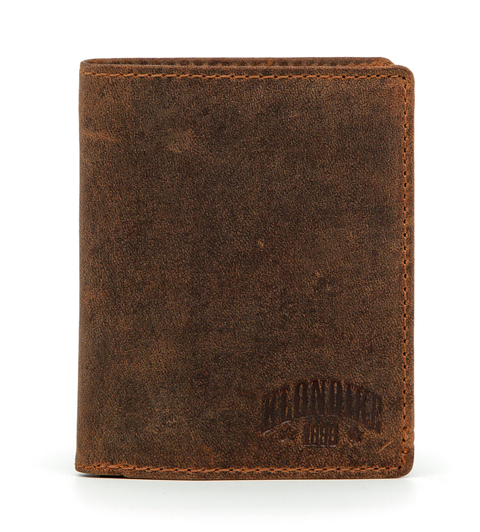 Klondike 1896 Evan Hochformatbörse mit Klappe  - dunkelbraun